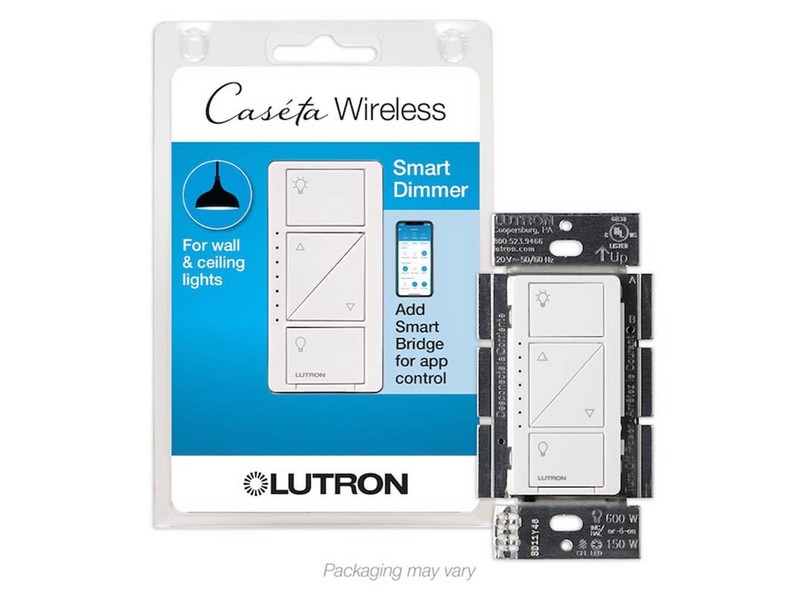 Lutron Caseta White 150 W Touch Smart-Enabled Dimmer Switch 1 pk