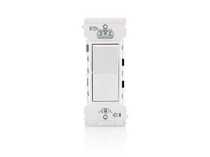 Leviton Decora Edge 15 amps Single Pole Rocker Rocker Switch White 1 pk