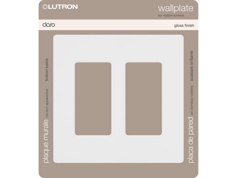 Lutron Claro White 2 gang Plastic Decorator Wall Plate 1 pk