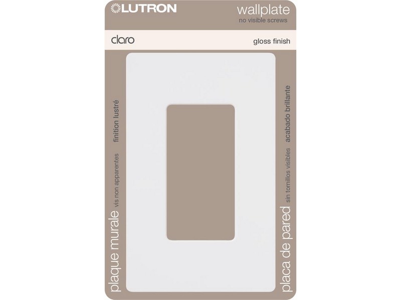 Lutron Claro White 1 gang Plastic Wall Plate 1 pk