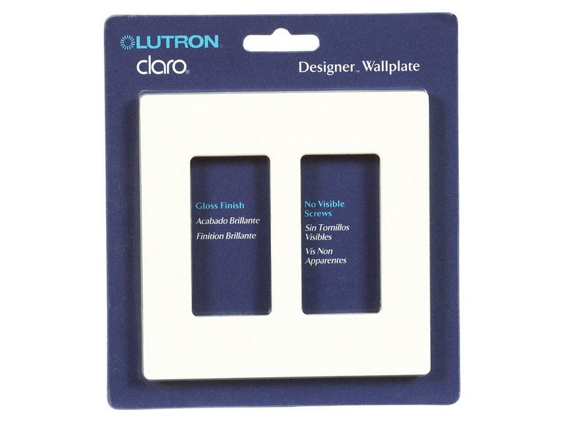 Lutron Claro Light Almond 2 gang Plastic Decorator Wall Plate 1 pk