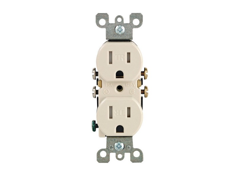 Leviton 15 amps 125 V Duplex Light Almond Outlet 5-15R 10 pk