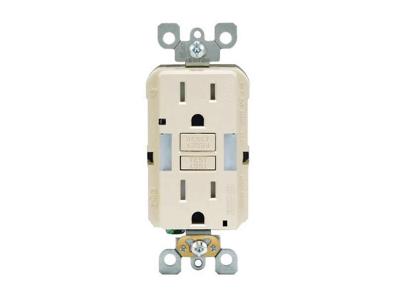 Leviton 15 amps 125 V Duplex Light Almond GFCI Outlet 5-15R 1 pk