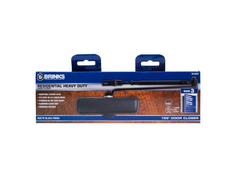 Brinks Matte Black Steel Hydraulic Door Closer