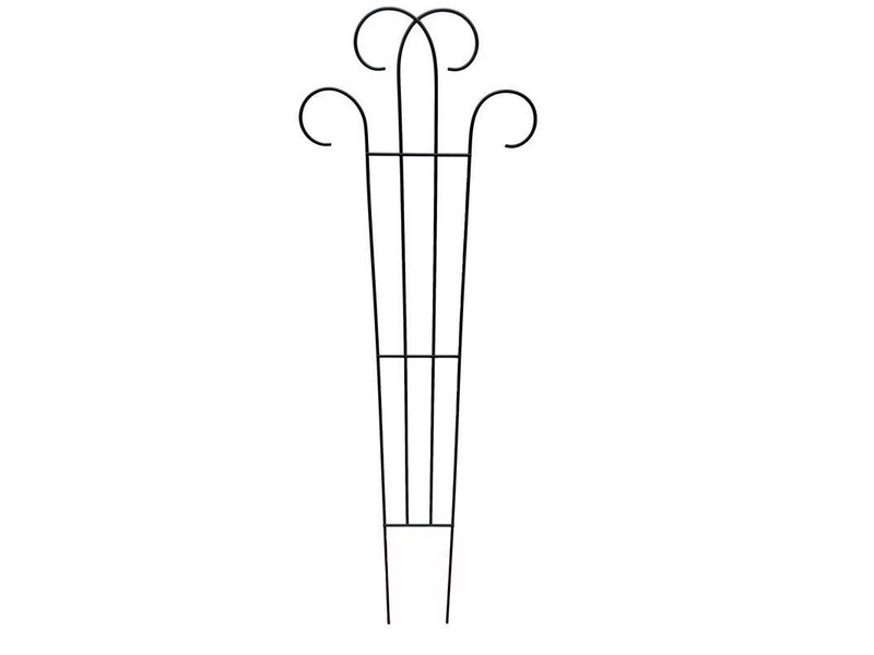 Living Accents 48 in. H Black Steel Scrollwork Trellis