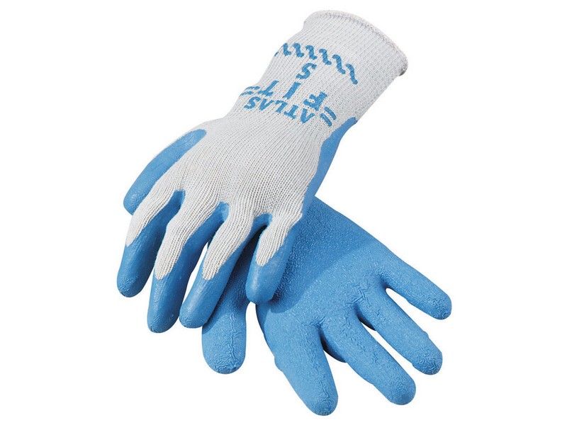 Atlas Fit Unisex Indoor/Outdoor Coated Work Gloves Blue/Gray XL 1 pair