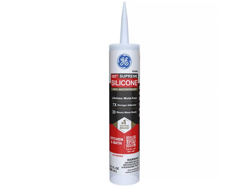 GE Supreme Clear Supreme Silicone Kitchen and Bath Caulk Sealant 10.1 oz