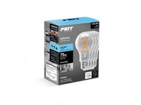 Feit A19 E26 (Medium) Filament LED Bulb Daylight 75 Watt Equivalence 4 pk
