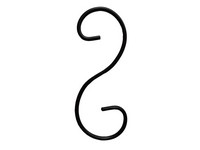 Living Accents Black Steel 6 in. H S Plant Hook 1 pk