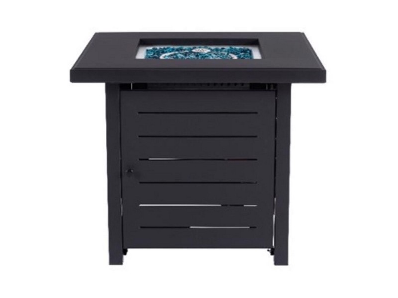 Living Accents 28 in. W Steel Square Propane Fire Pit