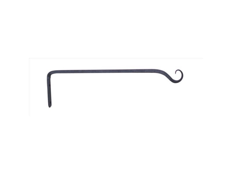 Living Accents Black Wrought Iron 15 in. H Forged Straight Plant Hook 1 pk