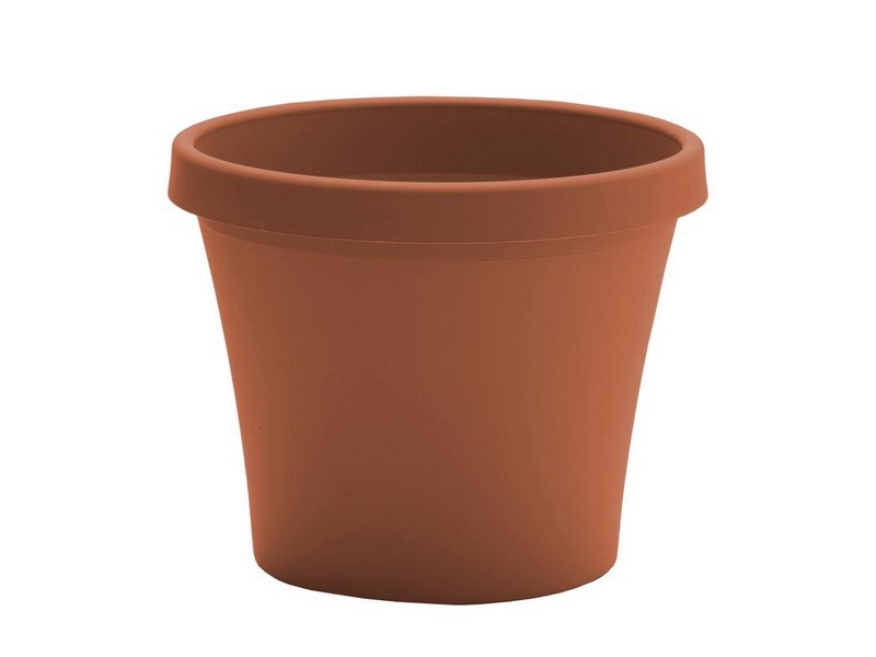 Bloem Terra 12.5 in. H X 14 in. D Resin Traditional Planter Terracotta