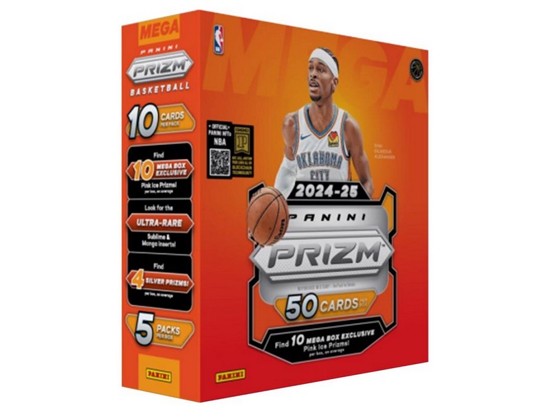 Panini Prizm 2024-25 NBA Mega Box Trading Cards Multicolored 50 pc