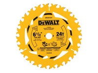 DeWalt 6-1/2 in. D X 5/8 in. Tungsten Carbide Tipped Circular Saw Blade 24