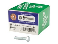 HILLMAN M6-1.00 mm D X 30 mm L Heat Treated Steel Hex Head Cap Screw 1 pk