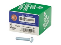 HILLMAN M6-1.00 mm D X 35 mm L Heat Treated Steel Hex Head Cap Screw 50 pk
