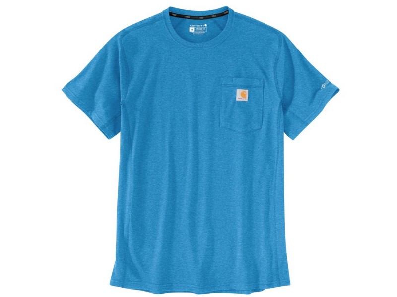 Men's Carhartt Force Pocket T Shirt Blue