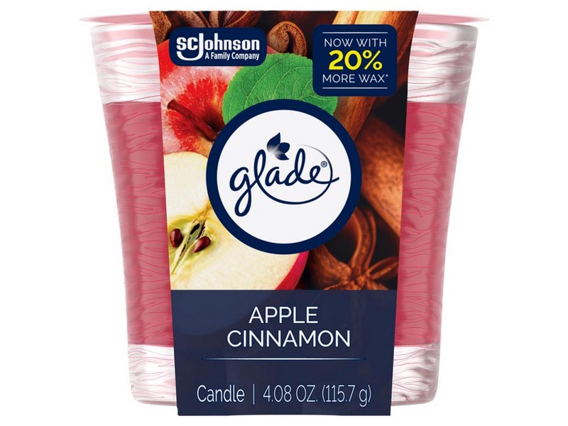 Glade Red Apple Cinnamon Scent Air Freshener Candle 4.08 oz