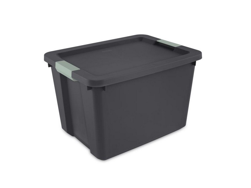 Sterilite 20 gal Gray Latch Storage Box 15.5 in. H X 23.62 in. W X 18.25 in.