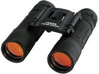 10x25mm Black Binoculars with Ruby Coated Lenses