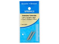 HILLMAN 1.5 in. L X 1/4 in. D Extension Spring 2 pk