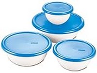 Sterilite White Bowl Set 4 pk