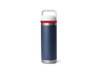 YETI Rambler 18 oz Navy, Rescue Red and White BPA Free Bottle with Chug Cap