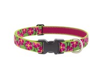 LupinePet Original Multicolored Petunias Nylon Dog Adjustable Collar