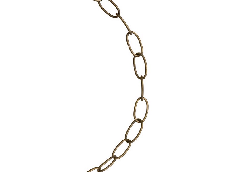 Koch Industries #10 Antique Brass Gold Steel Decorative Chain .175 in. D 600