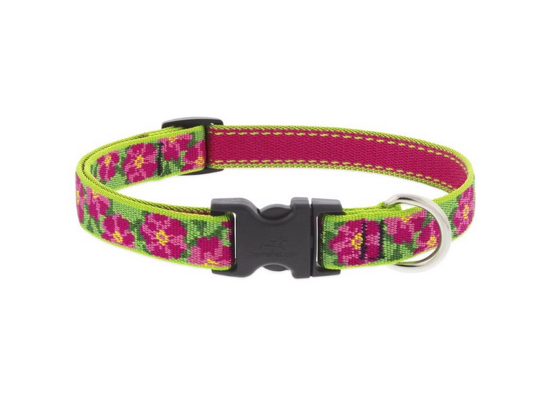 LupinePet Original Multicolored Petunias Nylon Dog Adjustable Collar