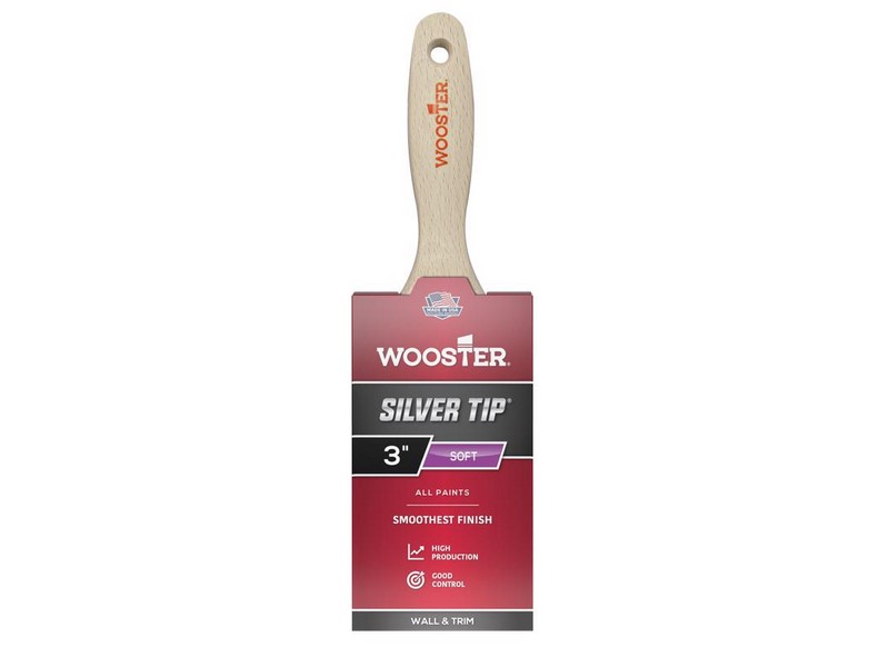 Wooster Silver Tip 3 in. Soft Flat Paint Brush