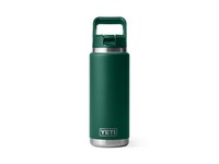YETI Rambler 26 oz Black Forest Green BPA Free Bottle with Straw Cap