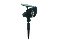 Living Accents Black Solar Powered LED Spotlight 1 pk