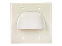 Monster Just Hook It Up White 2 gang Plastic Home Theater Wall Plate 2 pk