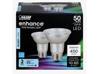 Feit Electric Enhance PAR20 E26 (Medium) LED Bulb Daylight 50 W 2 pk