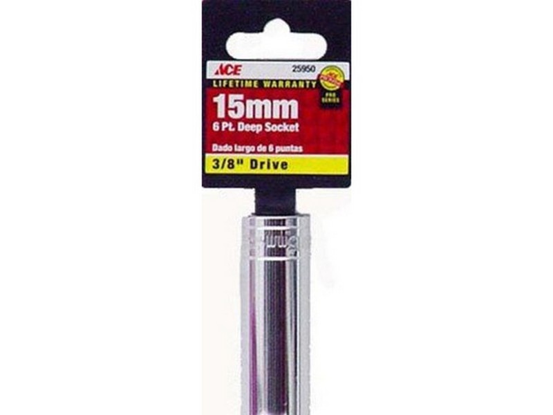 Craftsman 15 mm S X 3/8 in. drive S Metric 12 Point Deep Socket 1 pc