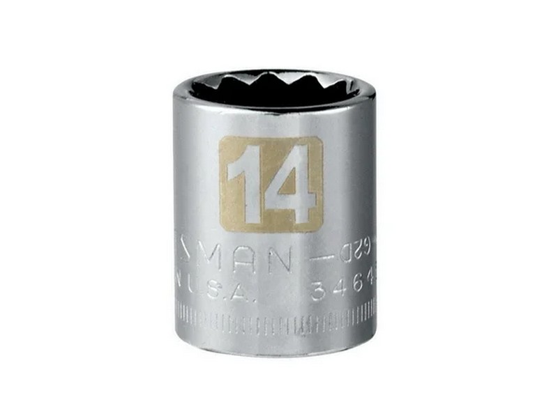 Craftsman 14 mm S X 3/8 in. drive S Metric 12 Point Standard Socket 1 pc