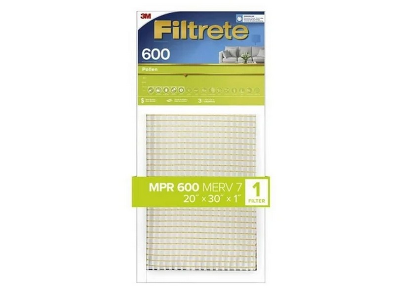 Filtrete 20 in. W X 30 in. H X 1 in. D Fiberglass 7 MERV Pleated Air Filter 1 pk