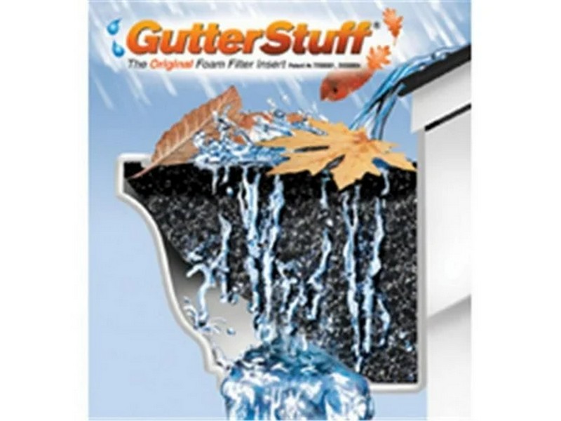 GutterFoam 5 in. W X 48 in. L Black Polyester Foam Gutter Guard