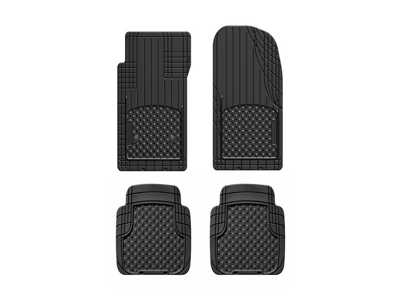 WeatherTech Trim-To-Fit Black Thermoplastic Elastomer Auto Floor Mats 4 pk