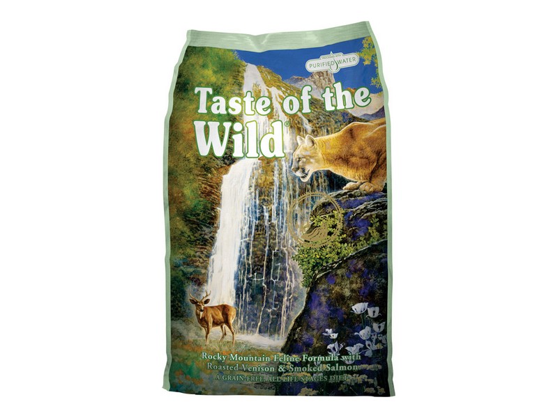 Taste of the Wild All Ages Roasted Venison and Smoked Salmon Dry Cat Food Grain Free 5 lb