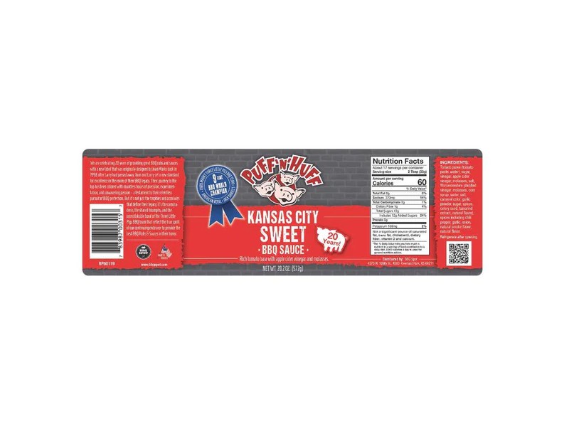 Bbq Sauce Kc Swt 20oz 8468621