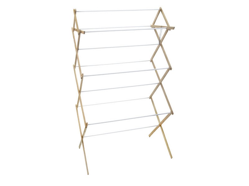 Madison Mill 52.5 in. H X 29.5 in. W X 18.25 in. D Wood Accordian Collapsible Clothes Drying Rack