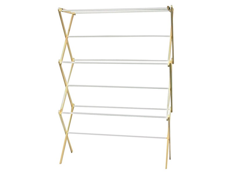 Madison Mill 42.5 in. H X 29.5 in. W X 14 in. D Wood Accordian Collapsible Clothes Drying Rack