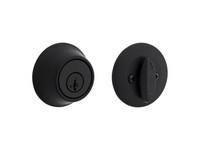 Kwikset Matte Black SmartKey Deadbolt ANSI/BHMA Grade 3 2-3/4 in.