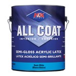 H&K Paints All-Coat Semi-Gloss White Water-Based Paint  Exterior and Interior 1 gal