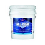 H&K Paints All-Coat Semi-Gloss White Water-Based Paint  Exterior and Interior 5 gal