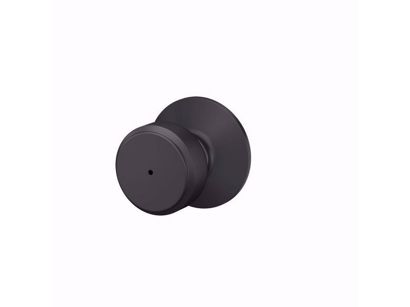 Schlage Bowery Matte Black Bed and Bath Knob Right or Left Handed