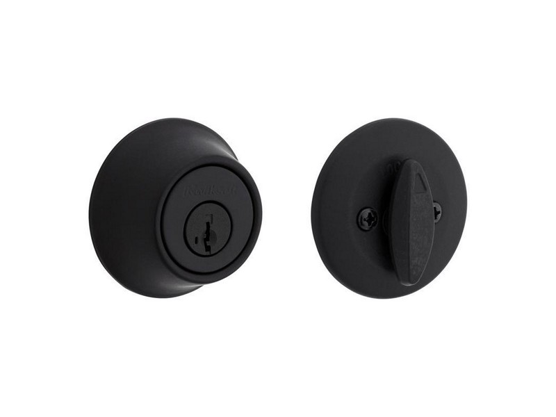 Kwikset Matte Black SmartKey Deadbolt ANSI/BHMA Grade 3 2-3/4 in.
