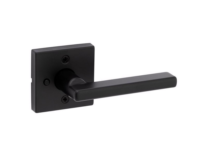 Kwikset Halifax Matte Black  Bed and Bath Lever Right or Left Handed